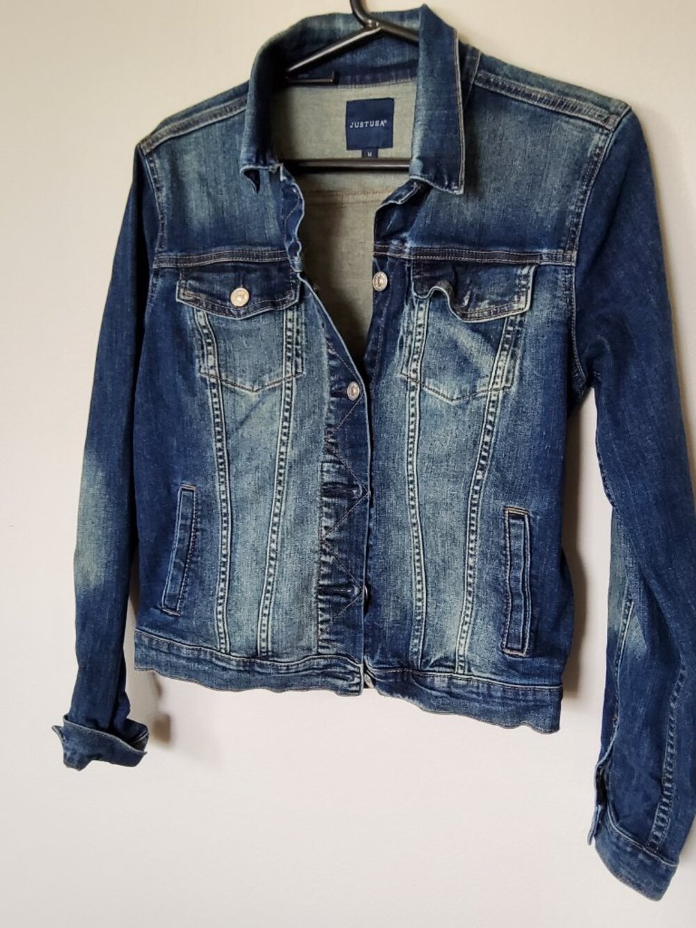 Faded Jean Jacket size M Just USA brand